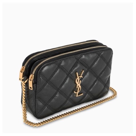 Yves Saint Laurent Handbags - SAINT LAURENT Mini Becky YSL Monogram Leather Crossbody Bag